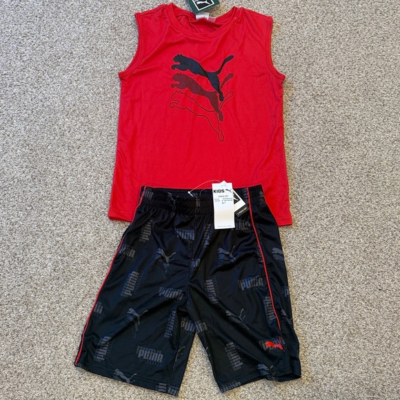 NWT Boys Size 6-7 Puma Red and Black Athletic Set - Picture 1 of 1